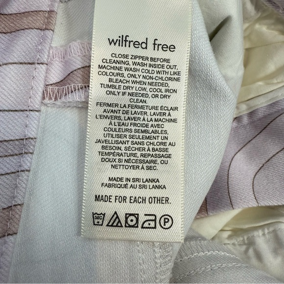 Aritzia Wilfred Free Vera Pant Soft Swirls Neutral Print Wide Leg Women's Size 2 - Picture 7 of 16